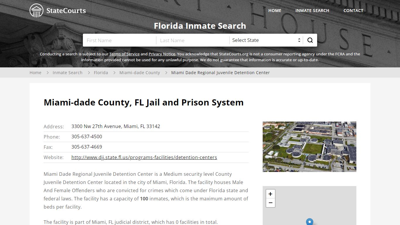 Miami Dade Regional Juvenile Detention Center Inmate Records Search ...